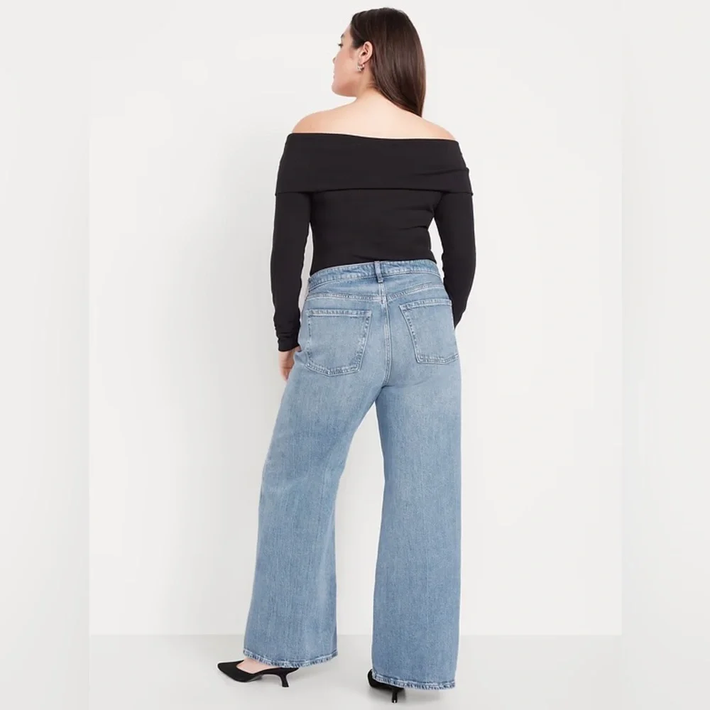 NEW! Old Navy Extra High-Waisted Super Wide-Leg Jeans - Size 2 🖤